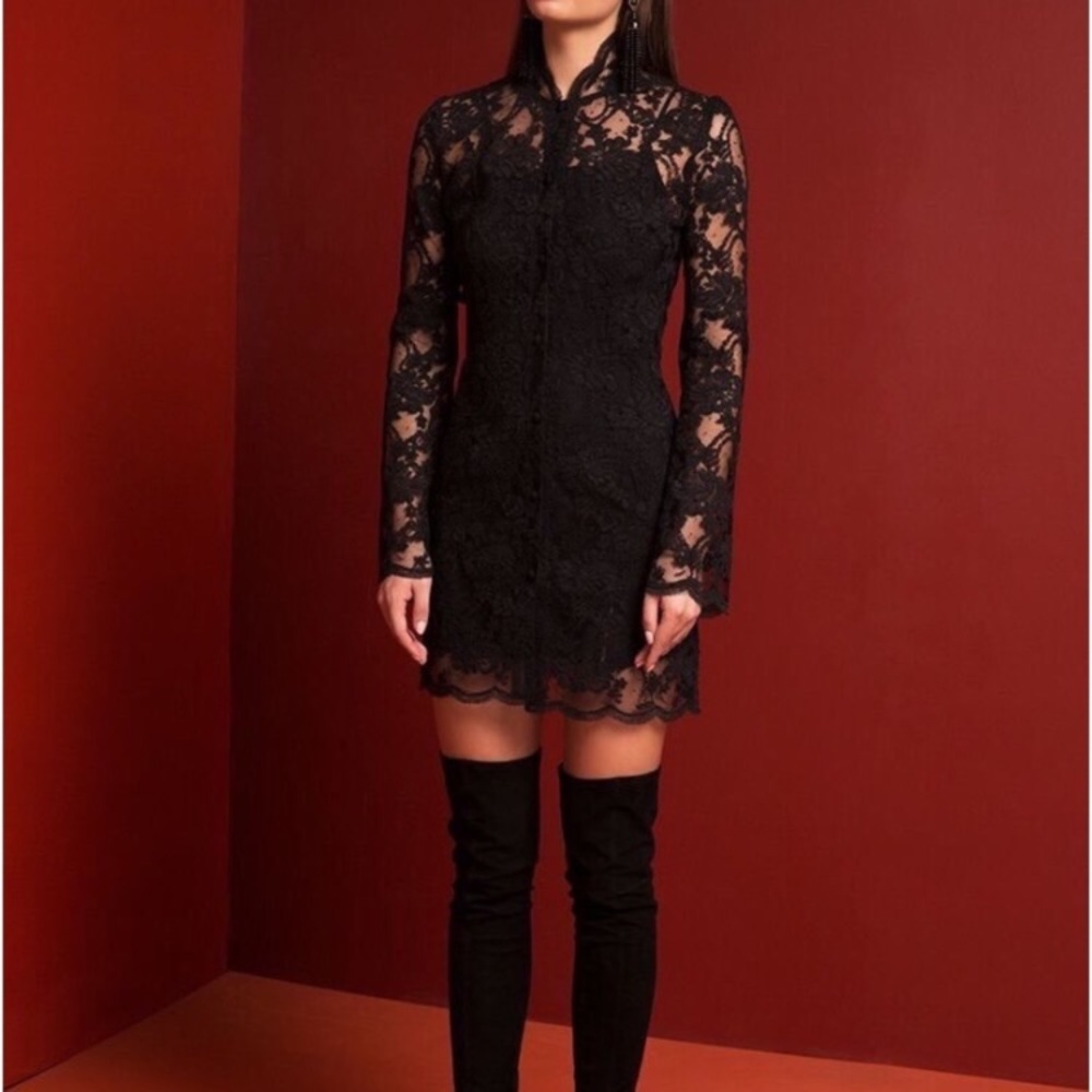 Stone Cold Fox Black Lace Dress